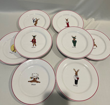 Santa's Reindeer Salad Plates Rainbow Mountain RAX1