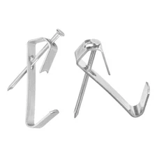 20Pcs Photo Frames Hanger Hooks, 30 Lb Frame Hooks with Nails Metal, Silver