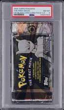 1999 TOPPS POKEMON THE FIRST MOVIE FOIL PACK FOIL PACK PSA 8