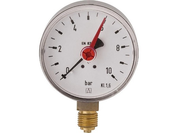 Manometer Solar Rf 63 D201 Solar 63 Mm G 1/4 B Radial 0/10 Bar Dn 8 1/4' Radial-image
