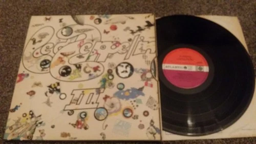 Led Zeppelin III 3 1970 UK ORIG 1ST Atlantic vinyl Plum LP 2401 002 AB7  vg+/vg+