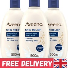 3-Pack Skin Relief Body Wash 500ml: Hypoallergenic Cleanser for Very Dry Skin
