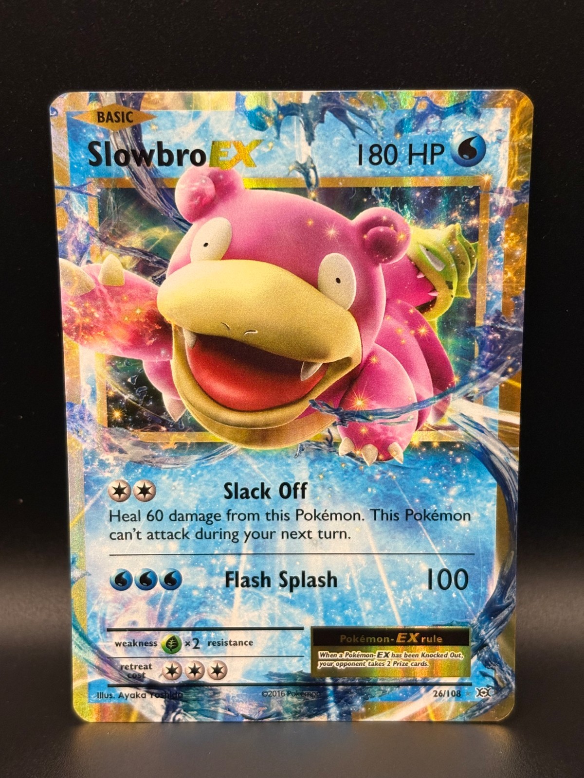 Pokemon TCG Slowbro EX 26/108 XY Evolutions Ultra Rare Full Art Holo NM