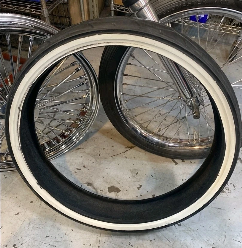 23" Vee Rubber WW White Wall Front Tire 130/50B23 For Harley Bagger 50901 - Image 4 of 4