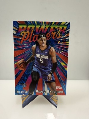 Paolo Banchero Power Players Blue Foil  /150 Orlando Magic Topps Basketball 2025