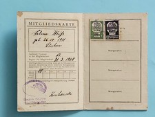 WW2 Germany. Mitgliedskarte