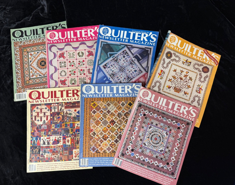 Lot of 7 Vintage  Quilter’s  Newsletter Magazine  Patterns Sewing Ideas