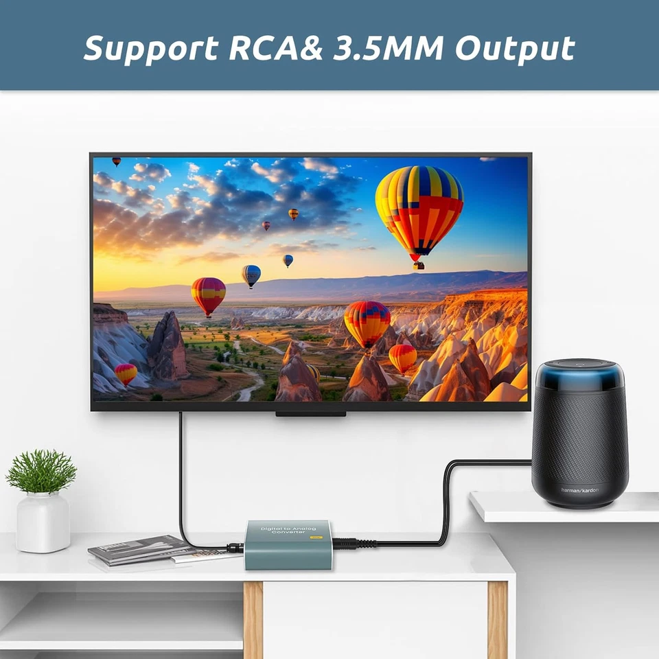 192Khz DAC Convertitore Audio Digitale Analogico,Convertitore Coaxial Toslink Ot - Immagine 2 di 4