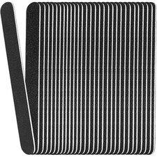 Disposable Wooden Emery Board Nail Files 24 Pack 100 180 Grit for Natural Nails