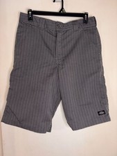 Dickies Regular Fit Shorts Size 36 Gray Herringbone Stripe