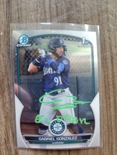 Gabriel Gonzalez Signed 2023 1st Bowman Chrome Baseball Card BCP133 Twins Elbron