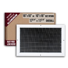 17.75x11.75" White Aluminum Eggcrate Return Air Grille Vent Low Noise High Airfl