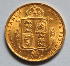 Great Britain. 1887 Half Sovereign. Jubilee Head.  UNC - Full Lustre
