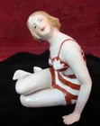 Art Deco-German Style Figurine Bathing Beauty Sexy Art Nouveau Style Porcelain