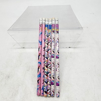 Vintage Lisa Frank 6 Pack Pencils - Colorful Penguins, Polar Bears & Dolphins