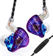 YINYOO KBEAR Storm Professional in Ear Monitor Earphones with Mic, Blue
