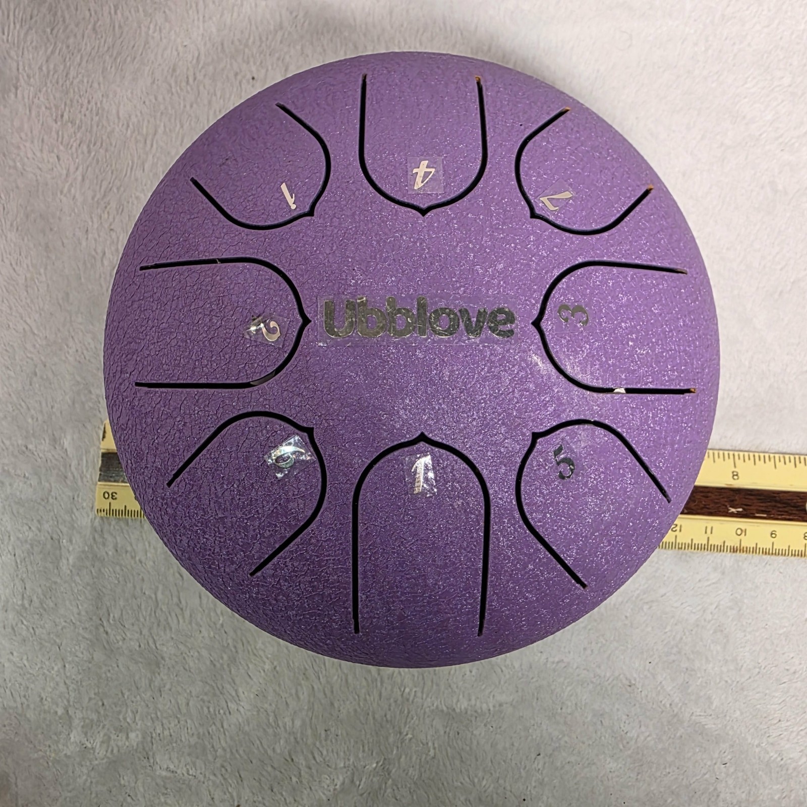 Ubblove Purple Steel Tongue Drum, 6inch With Case