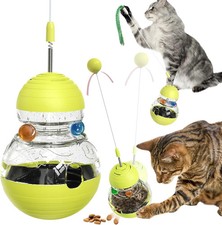 Cat Toy Wobble Treat Dispenser Ball For Indoor Cats Enrichment Interactive Hunt