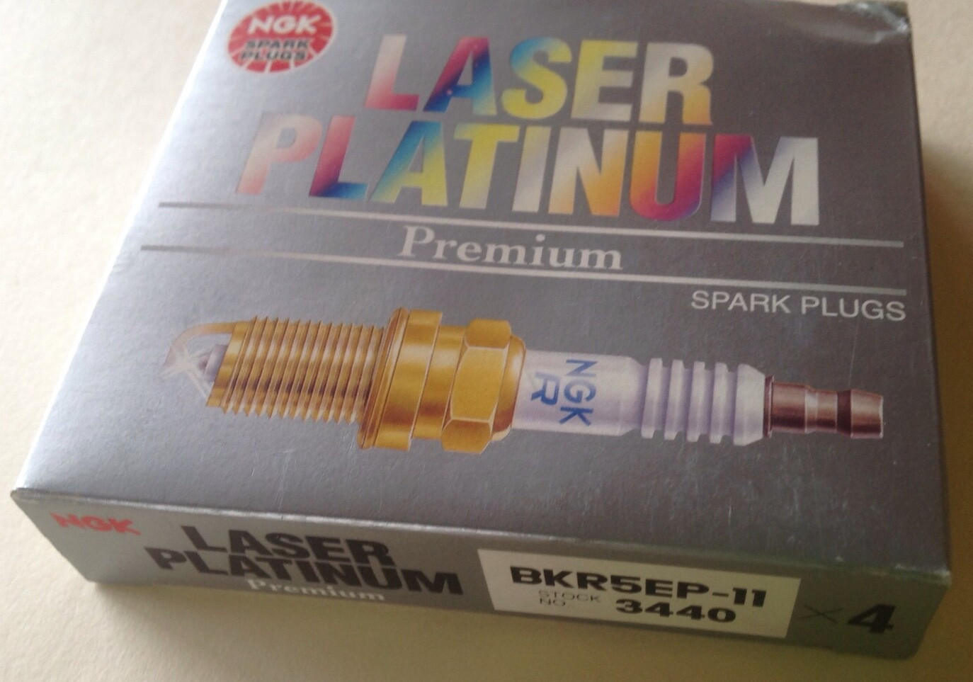 Spark Plugs, 4 pack NGK Laser Platinum  BKR5EP-11  /  3440