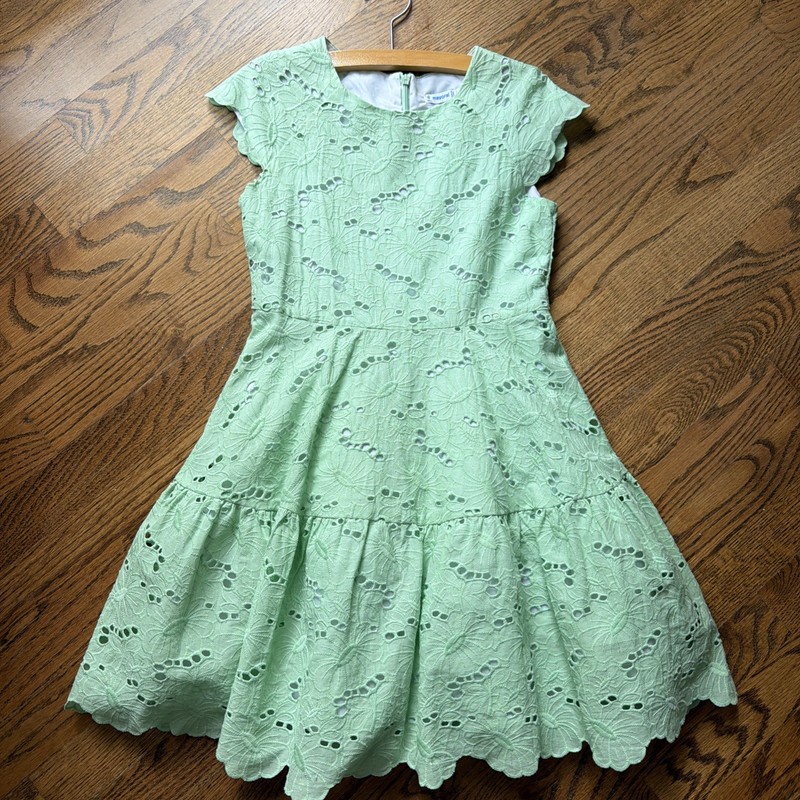 Mayoral Girls Mint Green Lace Dress Size 10