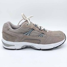 Vionic Walker Mens 10 Gray Suede Mesh Walking Shoes Orthotic Comfort Sneakers