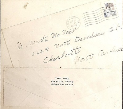 Authentic Original Letter Written By Artist Andrew Wyeth