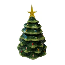 Mr. Christmas 13" Nostalgic Light Up Star Tree Ceramic Cookie Jar