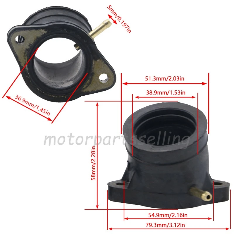 4x 2H7-13596-00-00 Carburador Colector Bota para Yamaha XS1100 78-81 XJ1100 1982 Foto 2 de 4