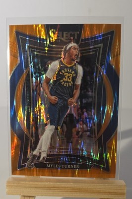 2024-25 Panini Select - Concourse Myles Turner #4 Orange Flash Prizm Pacers 