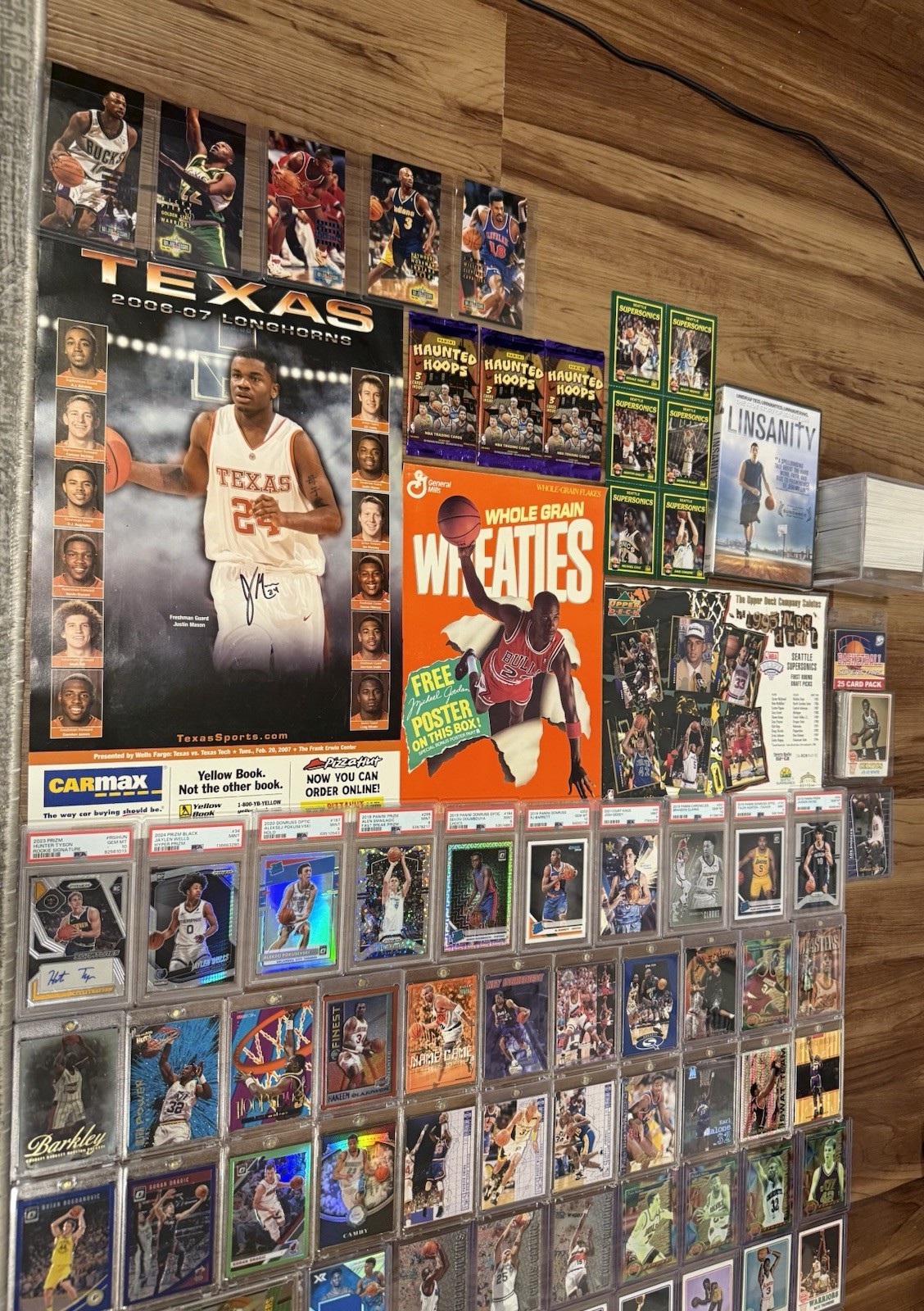 NBA COLLECTION 300+ Cards, 10 PSA 9/10, MJ Set, 70s Vintage, Rare 90s Inserts view 2