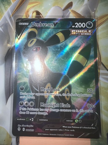 Umbreon V FA Holo 188/203 SWSH07 Evolving Skies Ultra Rare English NM