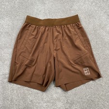 Nike Dri Fit Court Mens Tennis Shorts Brown Standard Fit 6" Length Size S FZ6913