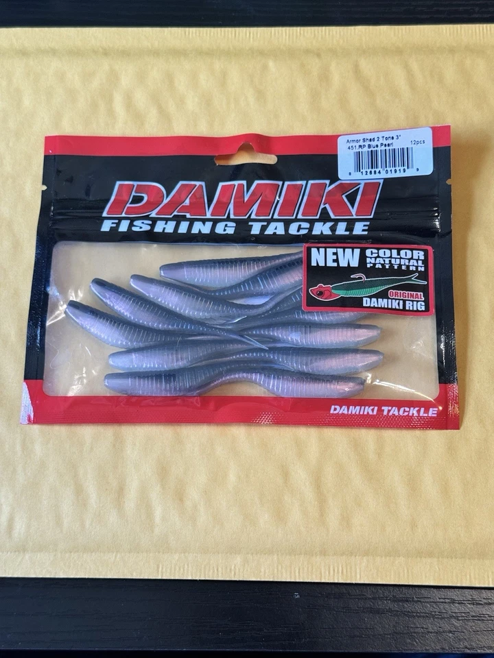 Lote de 2 iscas Damiki 3” Armor Shad RP Pro azul - Imagem 2 de 4