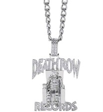 Death Row Records (Chain)-(Silver)-(New)-(Zirconia)-$35.00