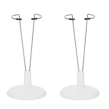 Fits 8 Inch Doll Adjustable Doll Stand Waist 0.8" - 2"(White, 2pcs)