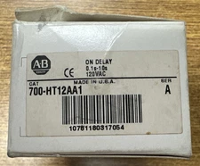 ALLEN-BRADLEY 700-HT12AA ON-DELAY TIMING RELAY .1-10S 1/4HP 10A  **NEW IN BOX**