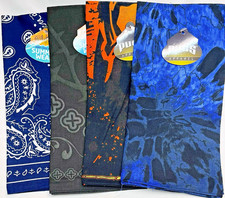 4 PK Skull Pirate Bandanas 100 Cotton 21" Biker Headwrap Do Rag Set NWT