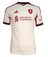 Adidas Youth Liverpool F.C Away Shirts White Soccer Jersey Tee LFC Shirt JV6453