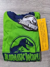 Jurassic Park Pajamas Boys Medium 8 Short Sleeve Shirt Pant PJ Set Gift