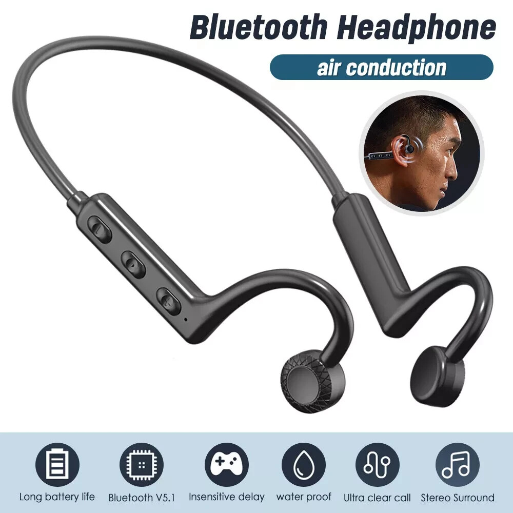 Bone Conduction Bluetooth 5.2 Headphones Wireless Earbuds Outdoor