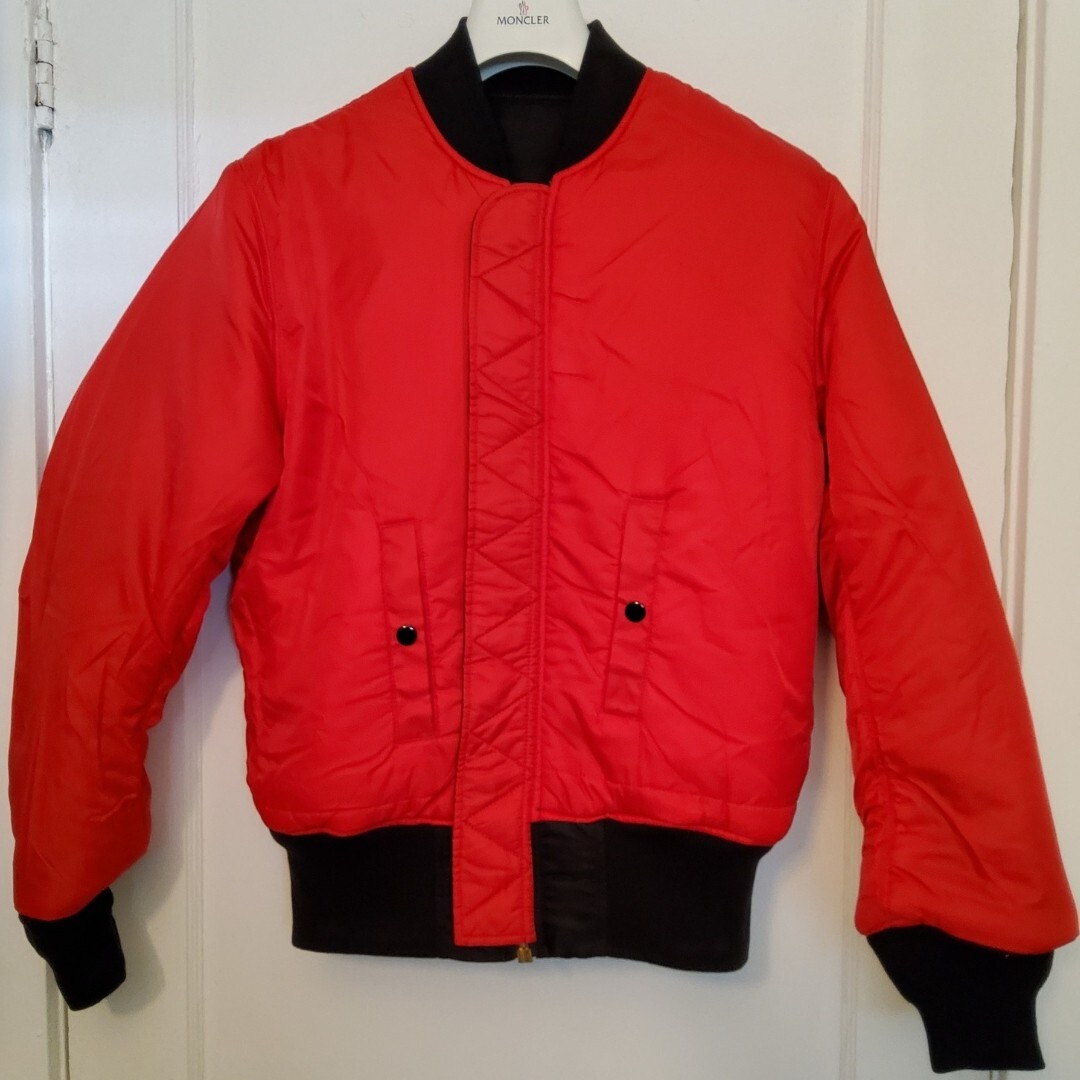 ALPHA INDUSTRIES MA-1 NASA APOLLO FLIGHT JACKET BLACK NYLON