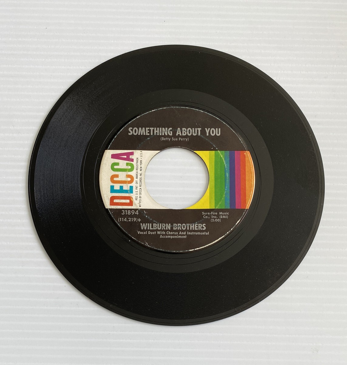 Country 45 Wilburn Brothers Something About You Decca