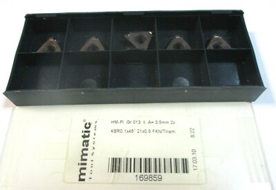  5 MIMATIC Gewinde Wendeplatten HM Gr.13 li. A3,5 2xKBR0,1x45° 21x0,5 Neu H33124