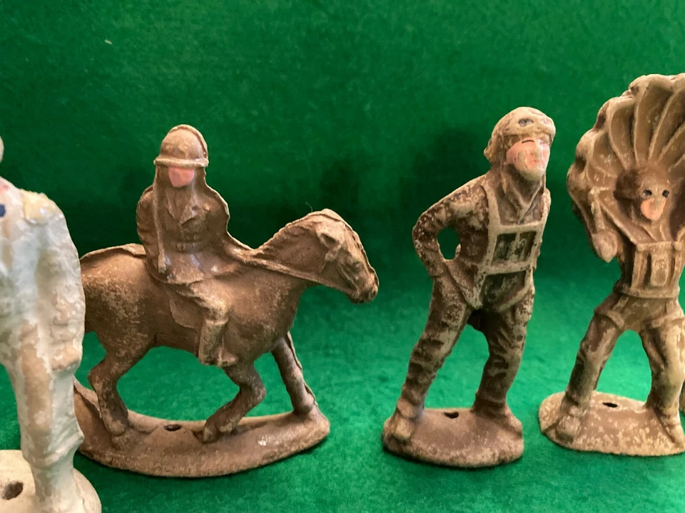 Vintage 1930's 40's Lineol Rare Sawdust & Resin Toy World War I Soldier Figures - Image 3 of 4