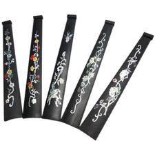 Beautiful Great Black Violin Finerboard Fretboard, Ebony Wood inlay pearl shell