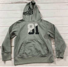 Nike Boys Grey Therma Fit 81 Hoodie Pullover Sweatshirt Size Small