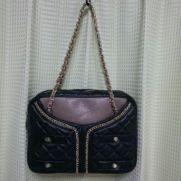 Falchi New York Lamb Leather Chain Shoulder Bag Purse Jucket
