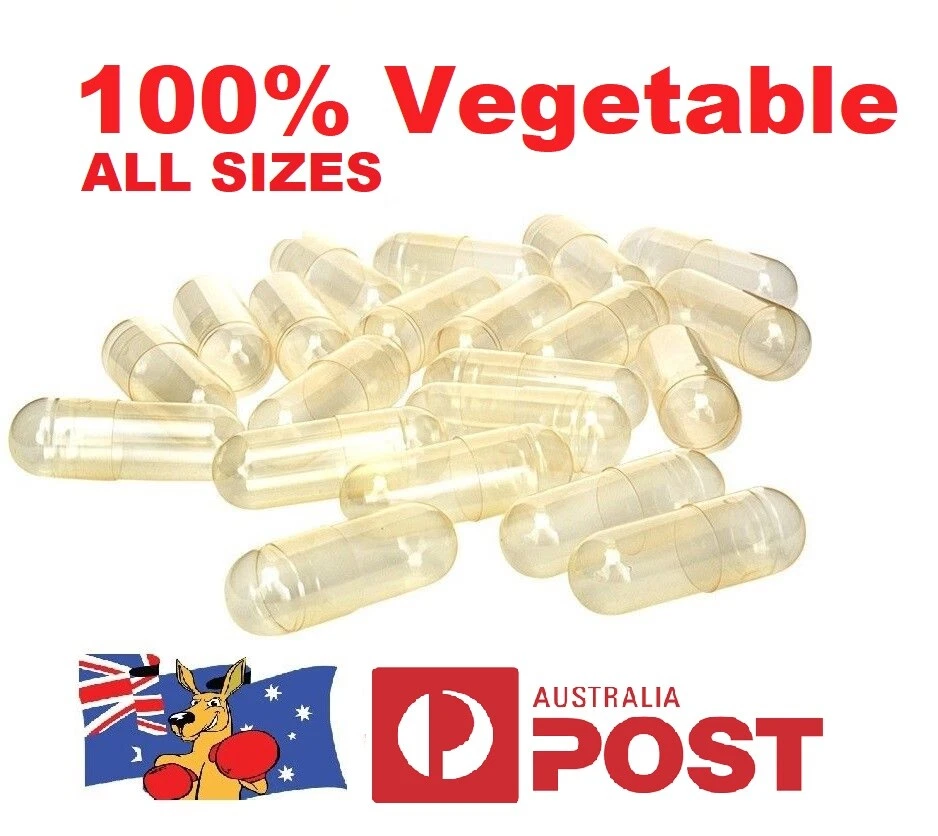 💊 Size 000 00 0 1 2 3 4 Empty Vegetable Capsules Medicine Pill Vitamins - image 3 of 4