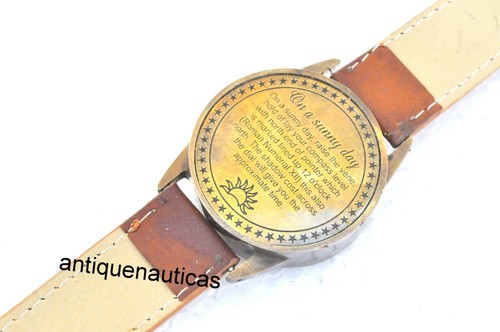 Antique Marine LOT OF 10 Brass Sundial Wrist Watch Steampunk Maritime Compass - 第 4/4 張圖片