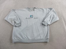 VINTAGE Boston Massachusetts Sweatshirt Adult XL Blue Made in USA 90s Sailboat